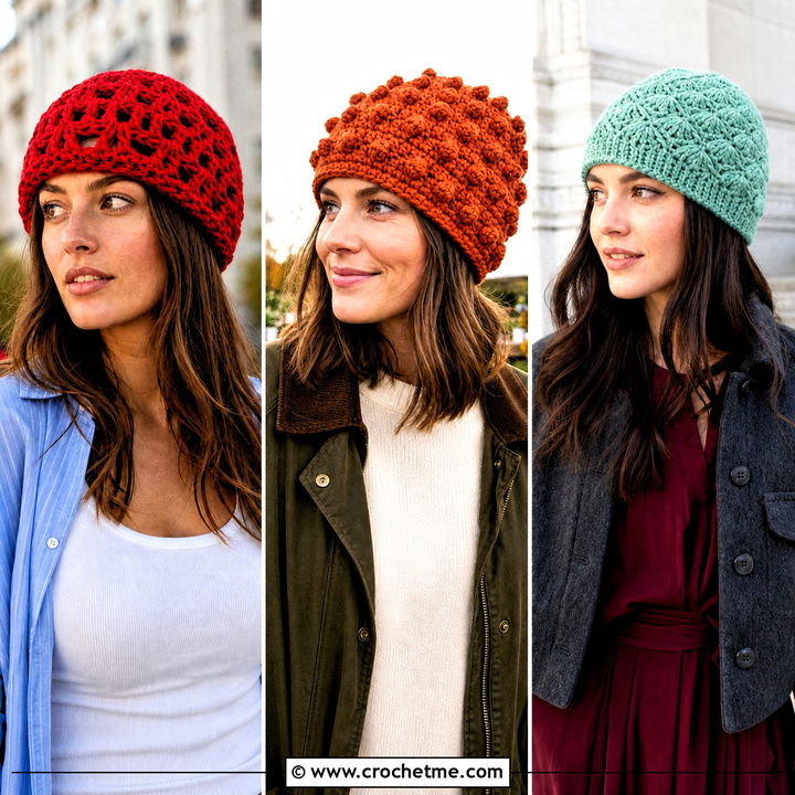 30 Chunky Yarn Crochet Beanie Outfit Ideas for Winter Style