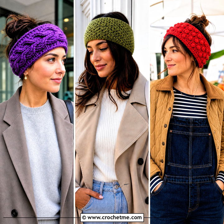 30 Chunky Yarn Crochet Ear Warmer Outfit Ideas for Winter Style