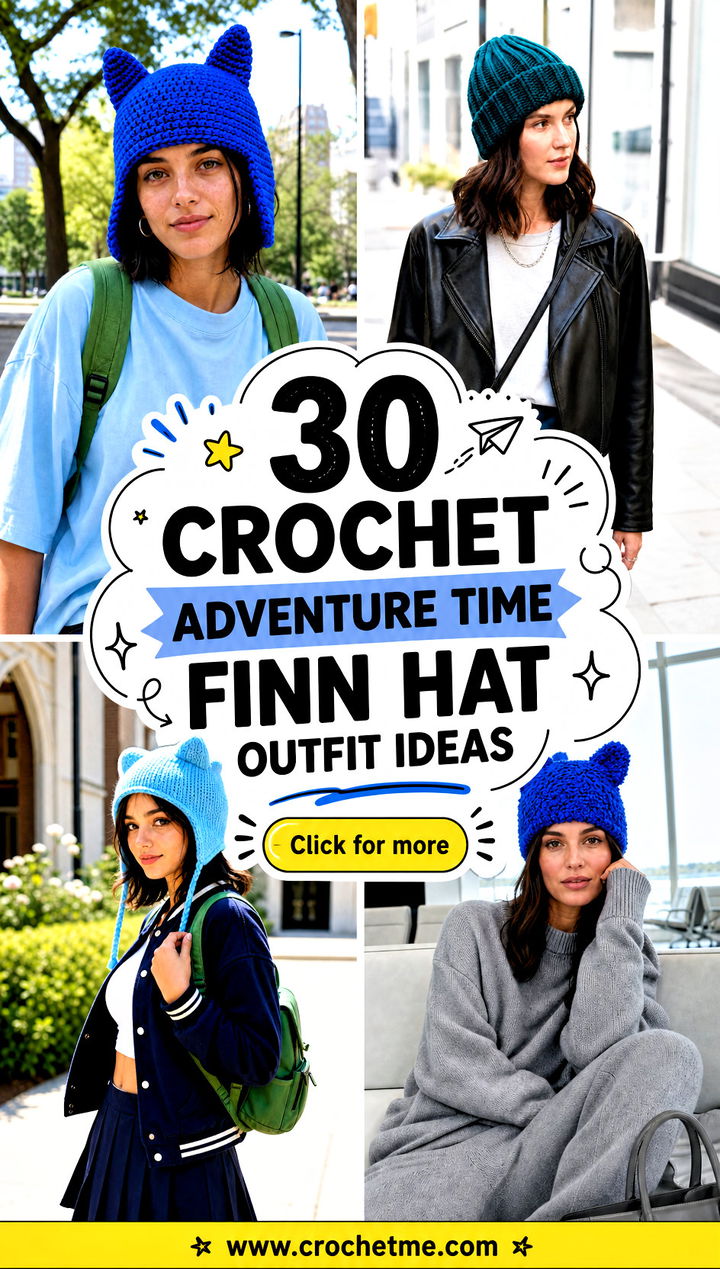 30 crochet adventure time finn hat outfit ideas - 30 crochet adventure time finn hat outfit ideas