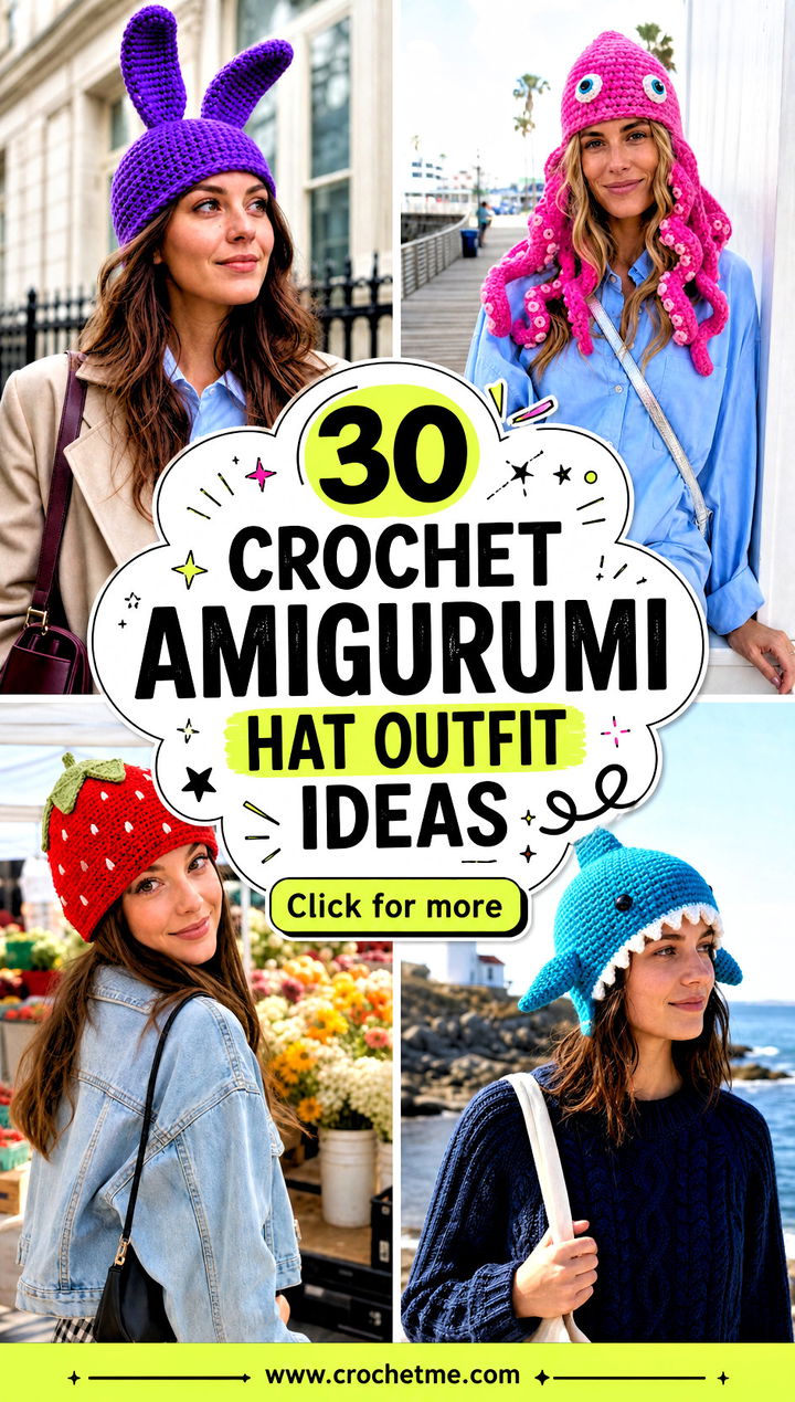 30 crochet amigurumi hat outfit ideas - 30 crochet amigurumi hat outfit ideas