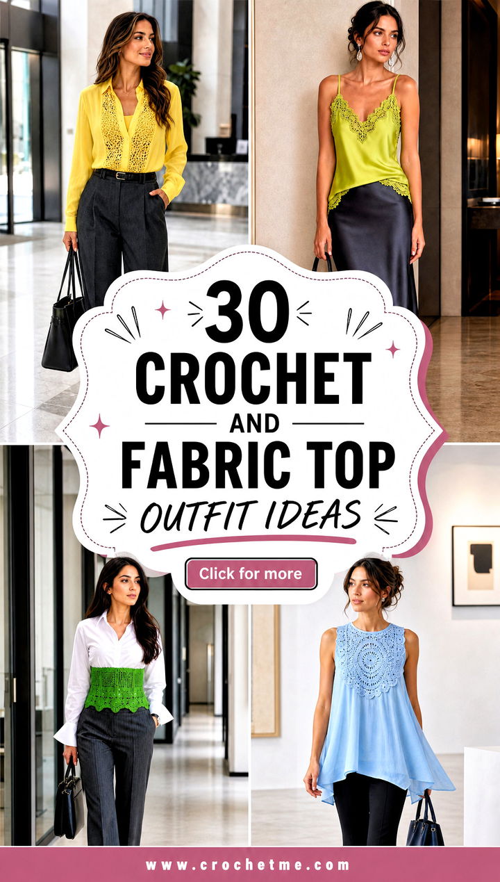 30 crochet and fabric top outfit ideas - 30 crochet and fabric top outfit ideas