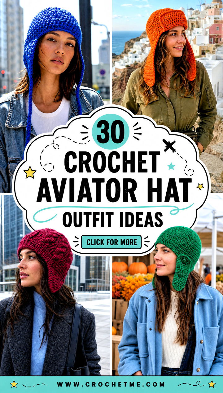 30 crochet aviator hat outfit ideas - 30 crochet aviator hat outfit ideas
