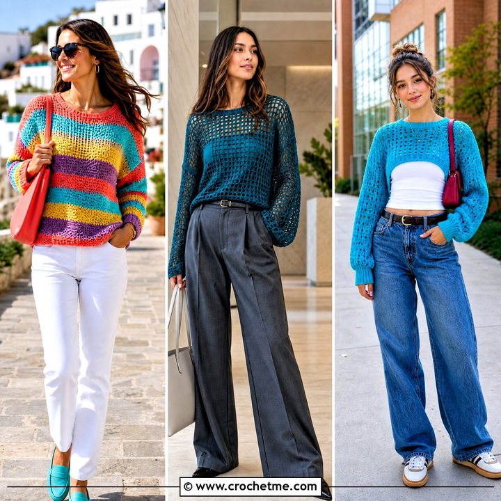 30 Crochet Baggy Sweater Outfit Ideas for Cozy Everyday Style