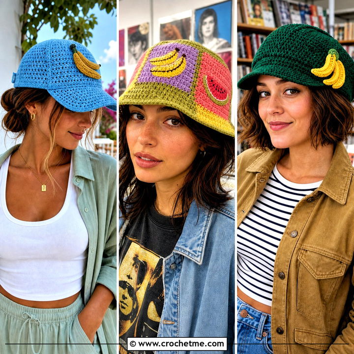 30 Crochet Banana Hat Outfit Ideas for Fun Festival Style