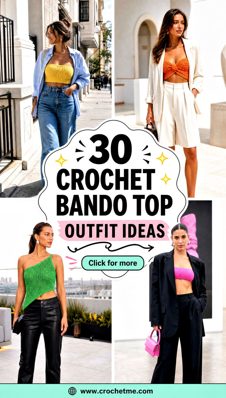 30 crochet bando top outfit ideas - 30 crochet bando top outfit ideas