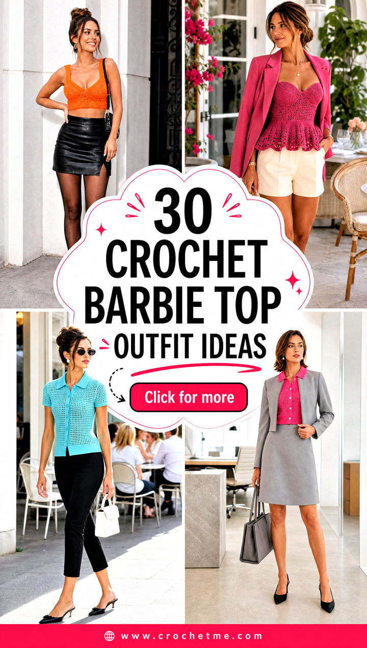 30 crochet barbie top outfit ideas - 30 crochet barbie top outfit ideas