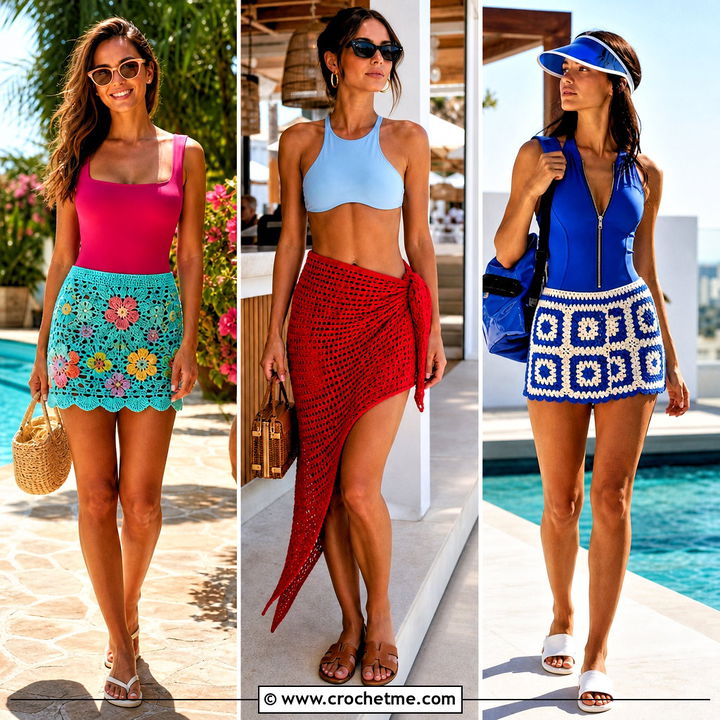 30 Crochet Beach Cover Up Skirts Outfit Ideas for Summer