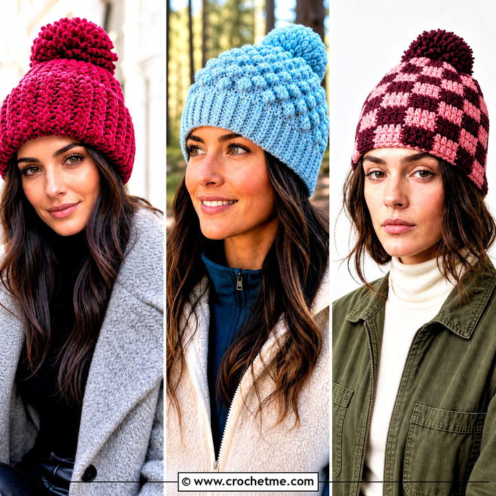 30 Crochet Beanie With Pom Pom Outfit Ideas for Cozy Winter Looks