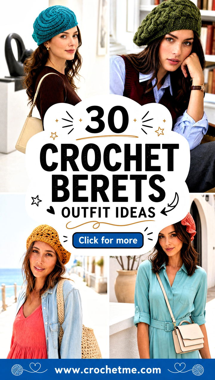 30 crochet berets outfit ideas - 30 crochet berets outfit ideas