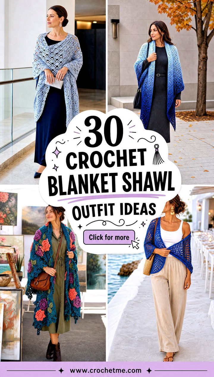 30 crochet blanket shawl outfit ideas - 30 crochet blanket shawl outfit ideas