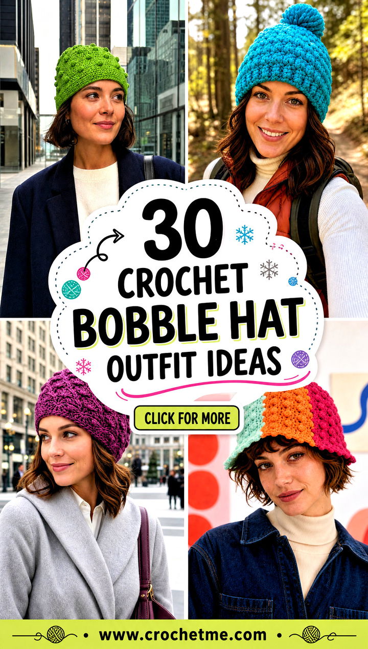 30 crochet bobble hat outfit ideas - 30 crochet bobble hat outfit ideas