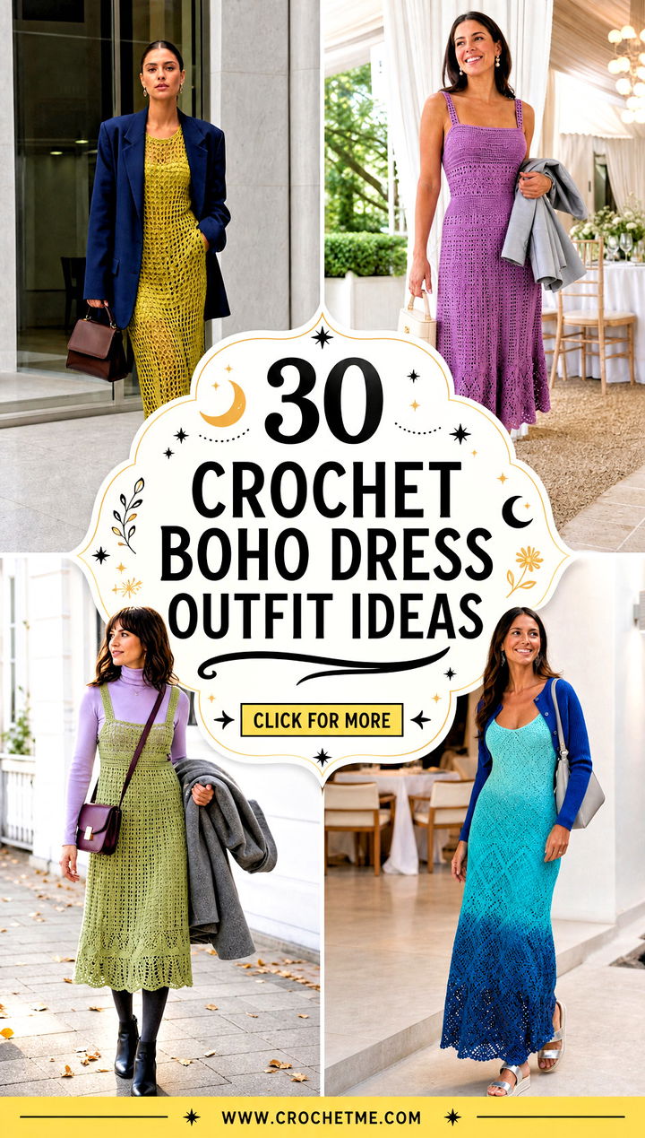 30 crochet boho dress outfit ideas - 30 crochet boho dress outfit ideas