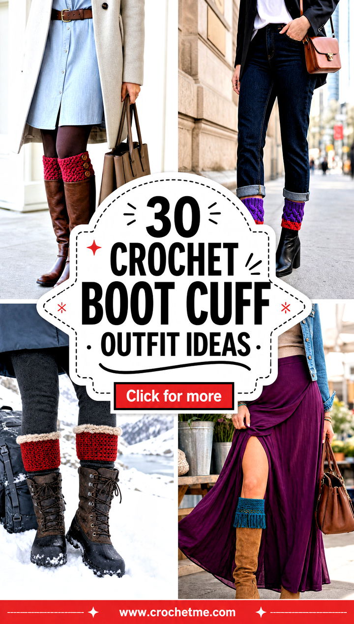 30 crochet boot cuff outfit ideas - 30 crochet boot cuff outfit ideas