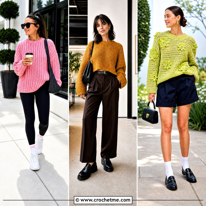 30 Crochet Boyfriend Sweater Outfit Ideas for Cozy Days