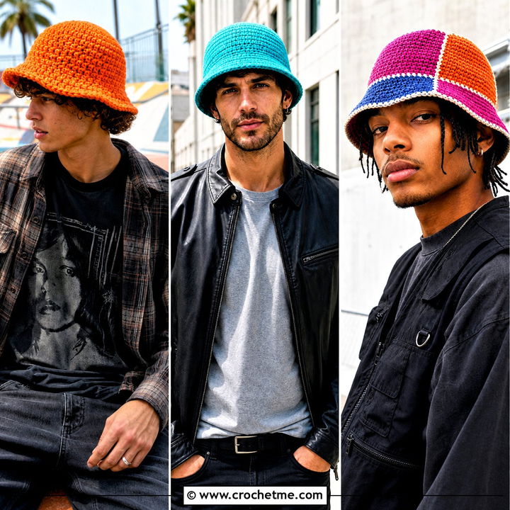 30 Crochet Bucket Hat Men Outfit Ideas for Cool Summer Style