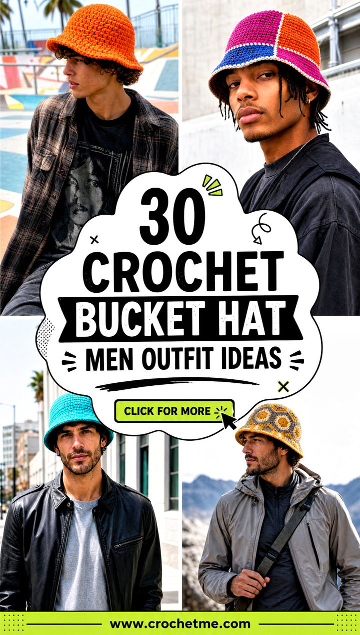 30 crochet bucket hat men outfit ideas - 30 crochet bucket hat men outfit ideas