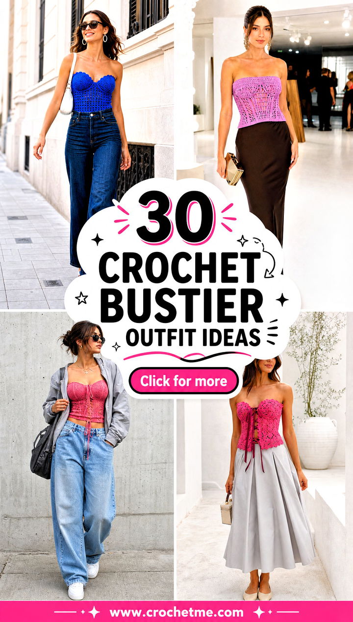 30 crochet bustier outfit ideas - 30 crochet bustier outfit ideas