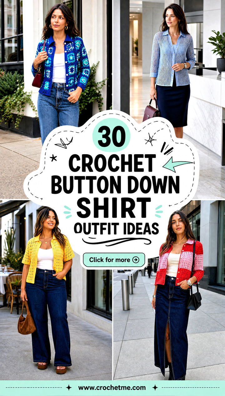 30 crochet button down shirt outfit ideas - 30 crochet button down shirt outfit ideas