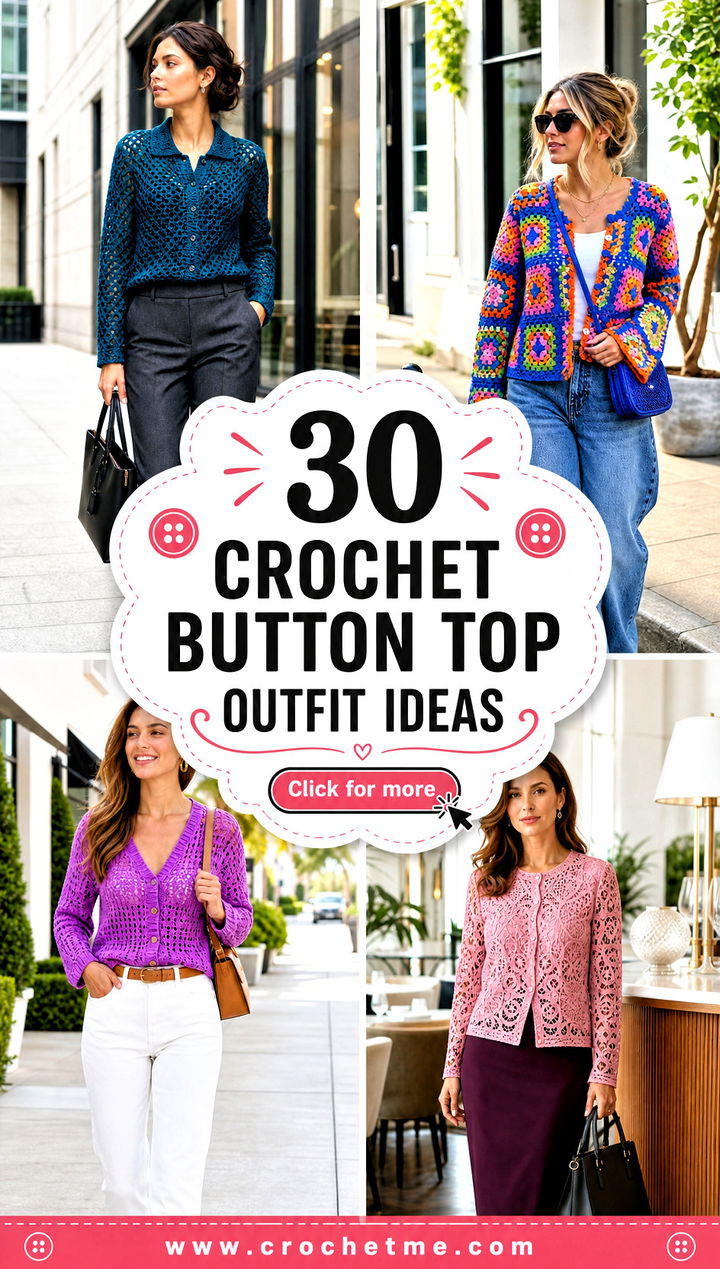 30 crochet button top outfit ideas - 30 crochet button top outfit ideas