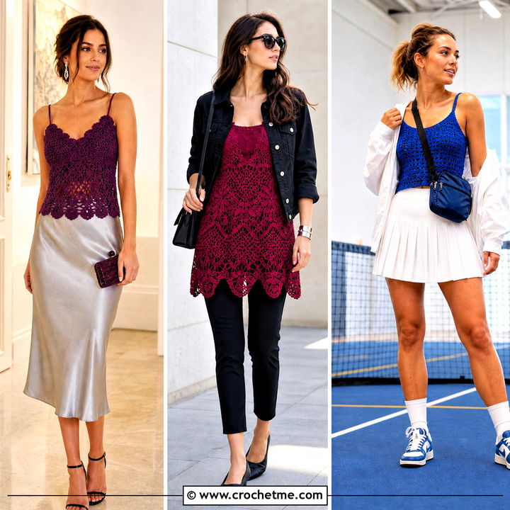 30 Crochet Cami Top Outfit Ideas for Easy Summer Layering