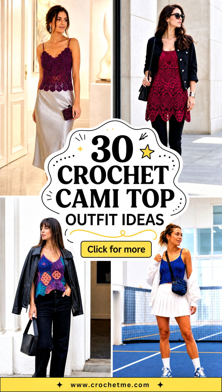 30 crochet cami top outfit ideas - 30 crochet cami top outfit ideas