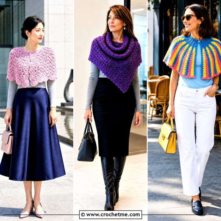 30 Crochet Caplet Shawl Outfit Ideas for Elegant Evening Layers