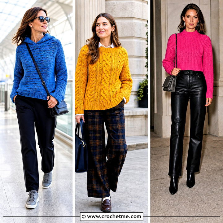 30 Crochet Cashmere Sweater Outfit Ideas for Winter Chic