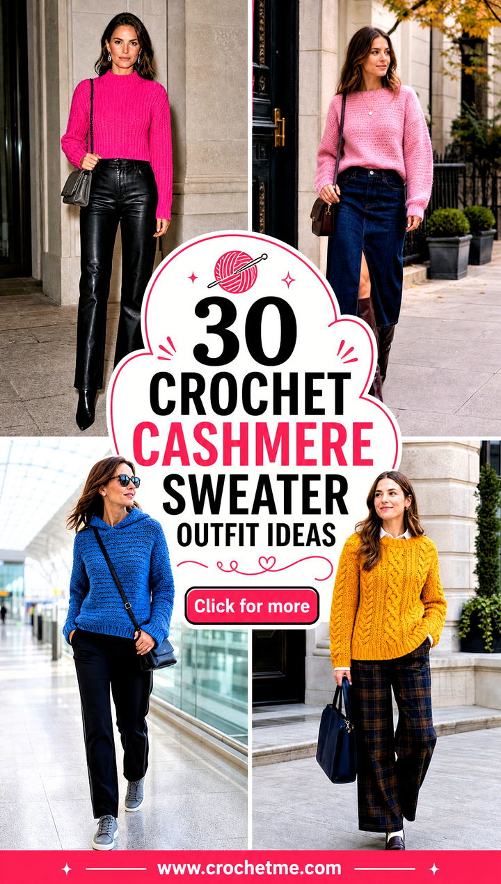 30 crochet cashmere sweater outfit ideas - 30 crochet cashmere sweater outfit ideas