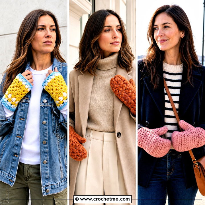 30 Crochet Chunky Mittens Outfit Ideas for Winter Warmth