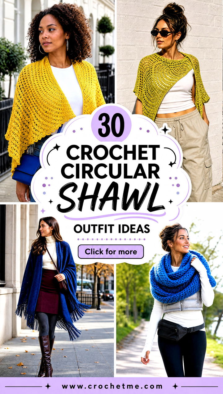 30 crochet circular shawl outfit ideas - 30 crochet circular shawl outfit ideas