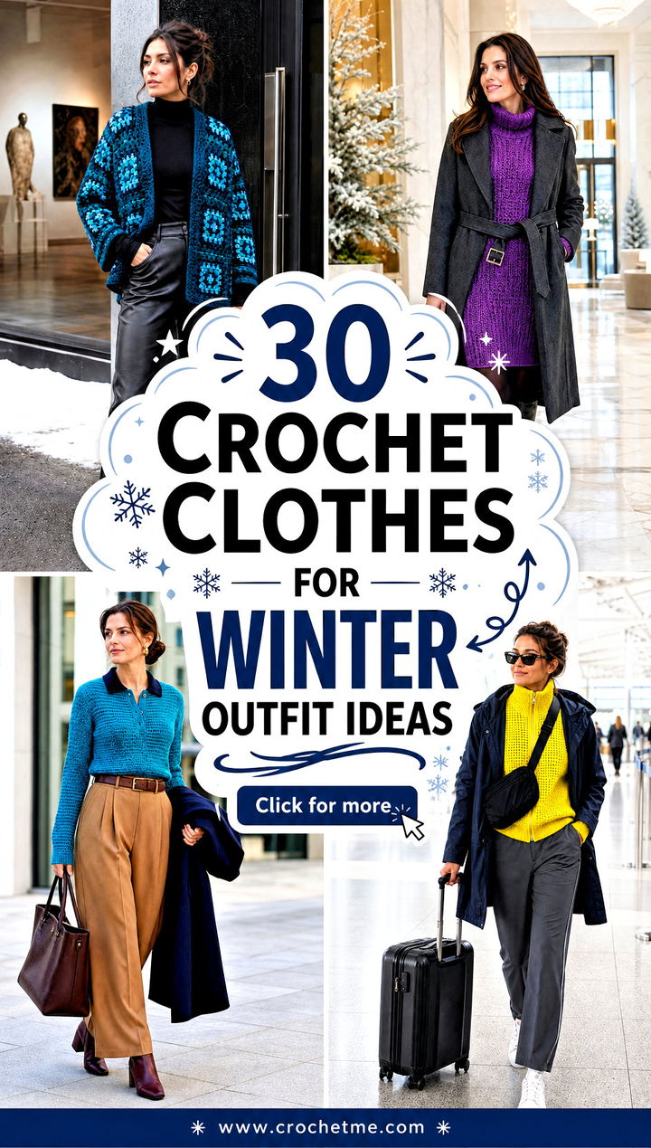 30 crochet clothes for winter outfit ideas - 30 crochet clothes for winter outfit ideas