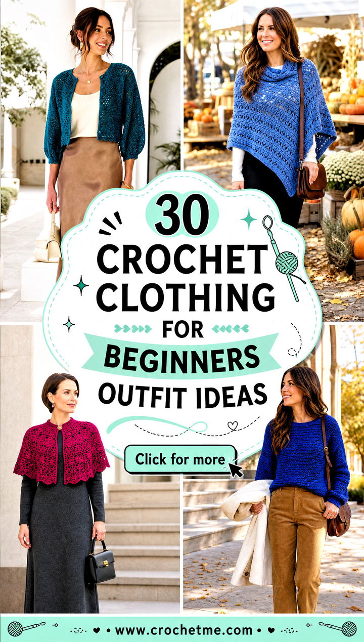30 crochet clothing for beginners outfit ideas - 30 crochet clothing for beginners outfit ideas