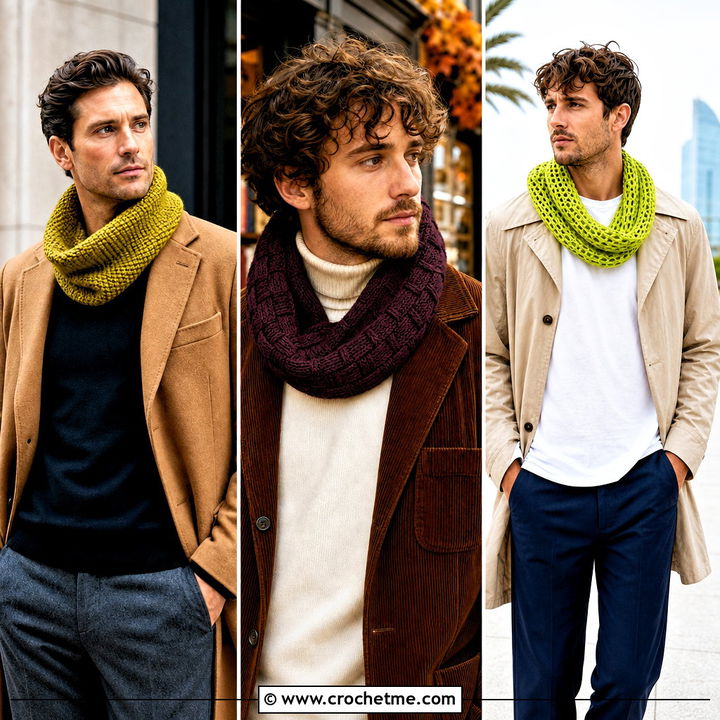30 Crochet Cowl for Men Outfit Ideas for Warm Winter Style