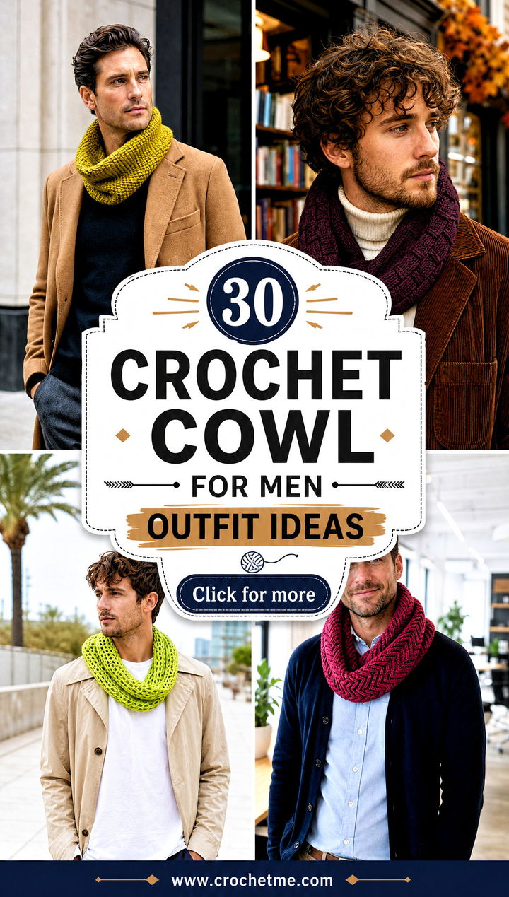 30 crochet cowl for men outfit ideas - 30 crochet cowl for men outfit ideas