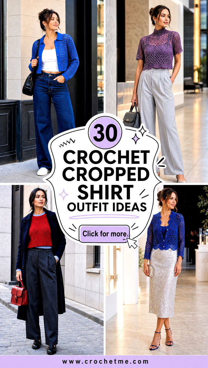 30 crochet cropped shirt outfit ideas - 30 crochet cropped shirt outfit ideas