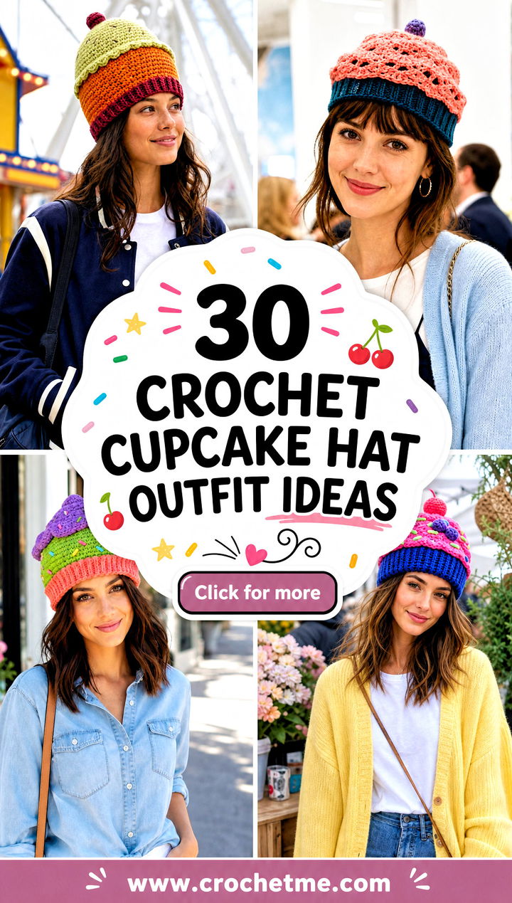 30 crochet cupcake hat outfit ideas - 30 crochet cupcake hat outfit ideas