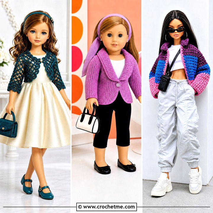 30 Crochet Doll Jacket Outfit Ideas for Adorable Mini Looks