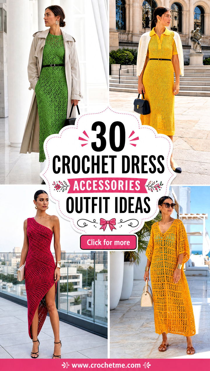 30 crochet dress accessories outfit ideas - 30 crochet dress accessories outfit ideas