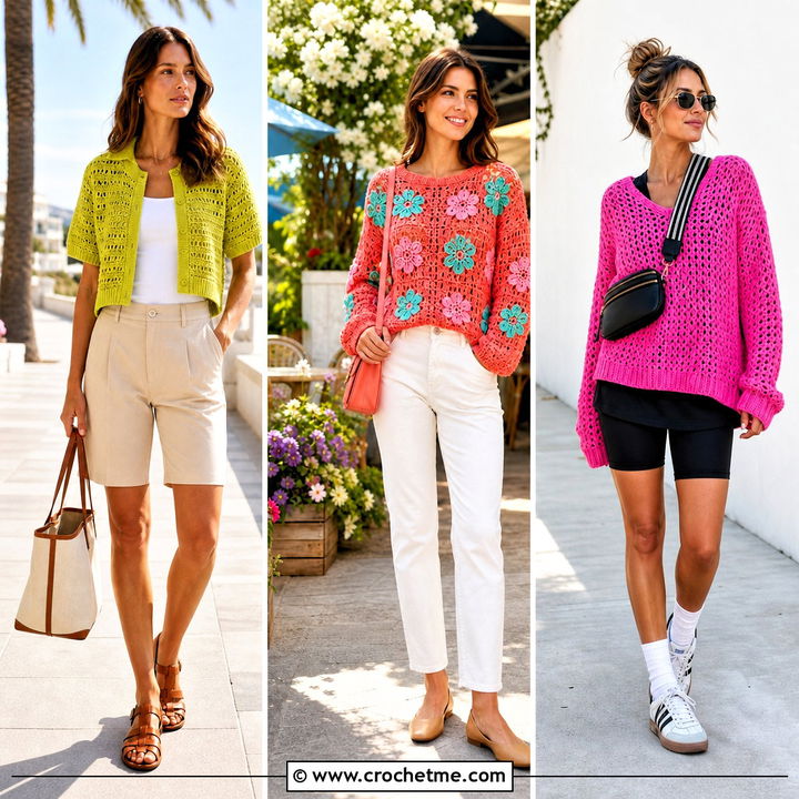 30 Crochet Drop Shoulder Sweater Outfit Ideas for Cozy Days