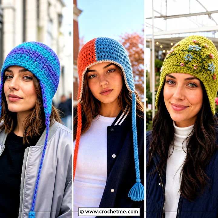 30 Crochet Ear Flap Beanie Outfit Ideas for Cozy Winter Style