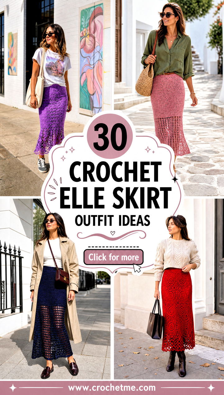 30 crochet elle skirt outfit ideas - 30 crochet elle skirt outfit ideas