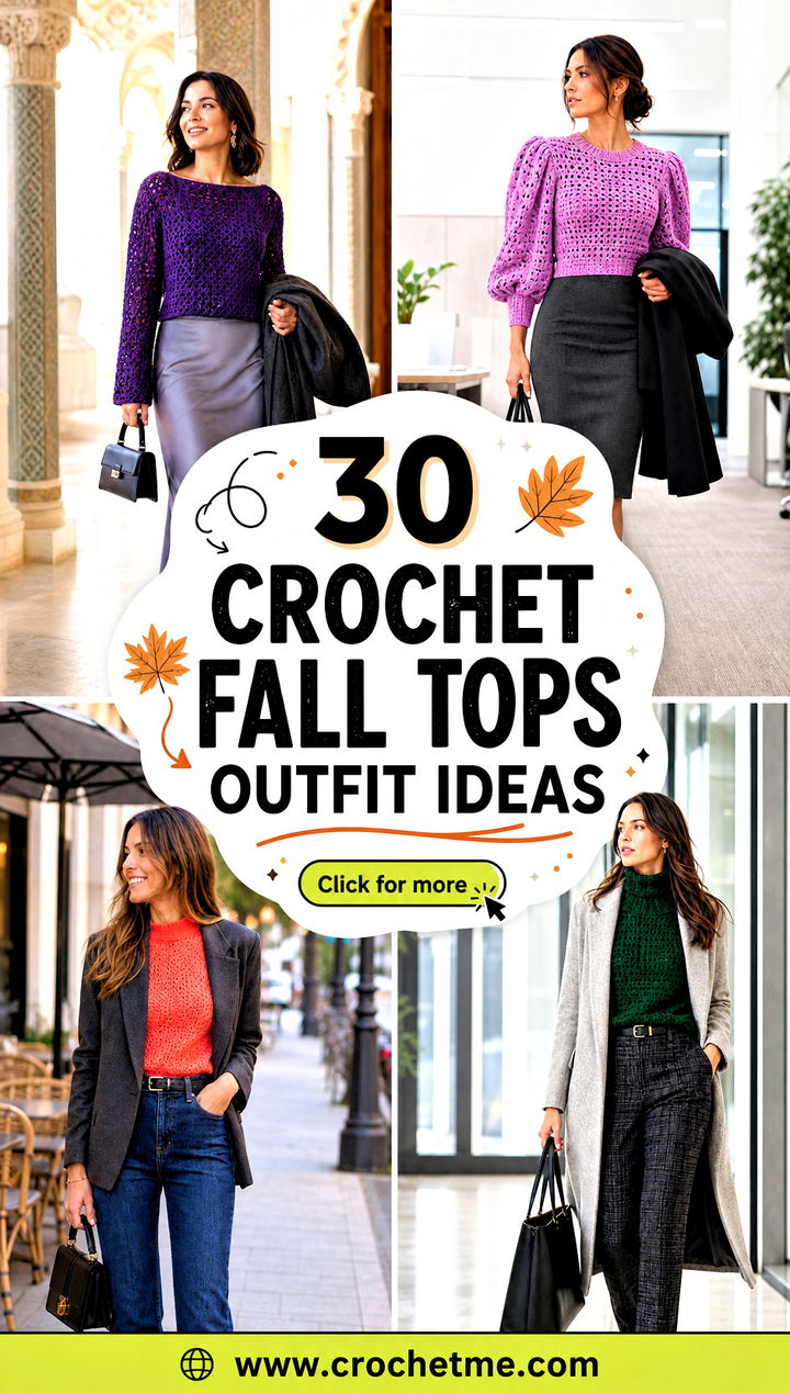 30 crochet fall tops outfit ideas - 30 crochet fall tops outfit ideas