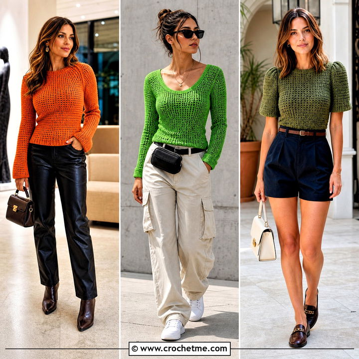 30 Crochet Fitted Sweater Outfit Ideas for Flattering Style