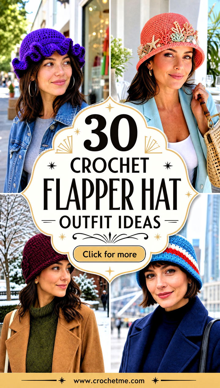 30 crochet flapper hat outfit ideas - 30 crochet flapper hat outfit ideas