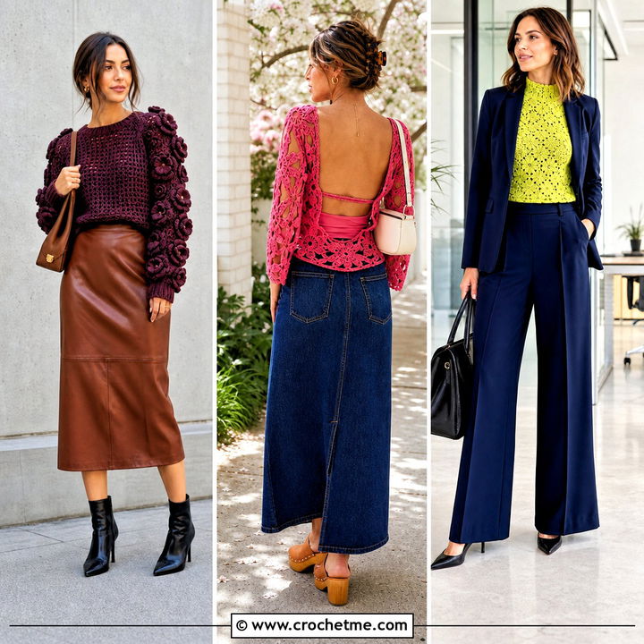 30 Crochet Flower Sweater Outfit Ideas for Cozy Winter Style