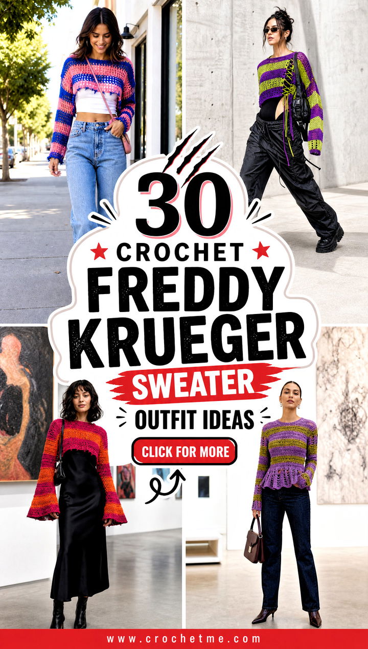 30 crochet freddy krueger sweater outfit ideas - 30 crochet freddy krueger sweater outfit ideas