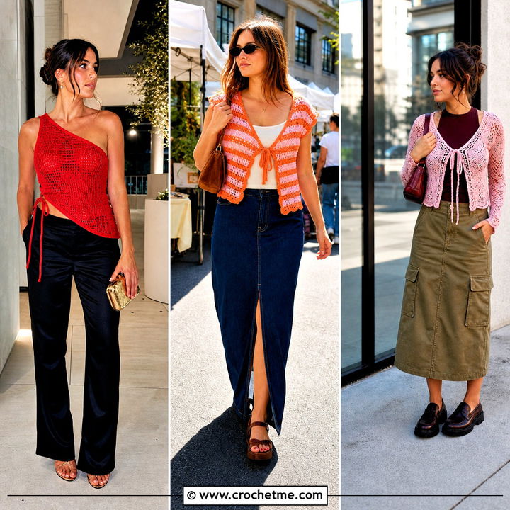 30 Crochet Front Tie Top Outfit Ideas for Breezy Summer Style