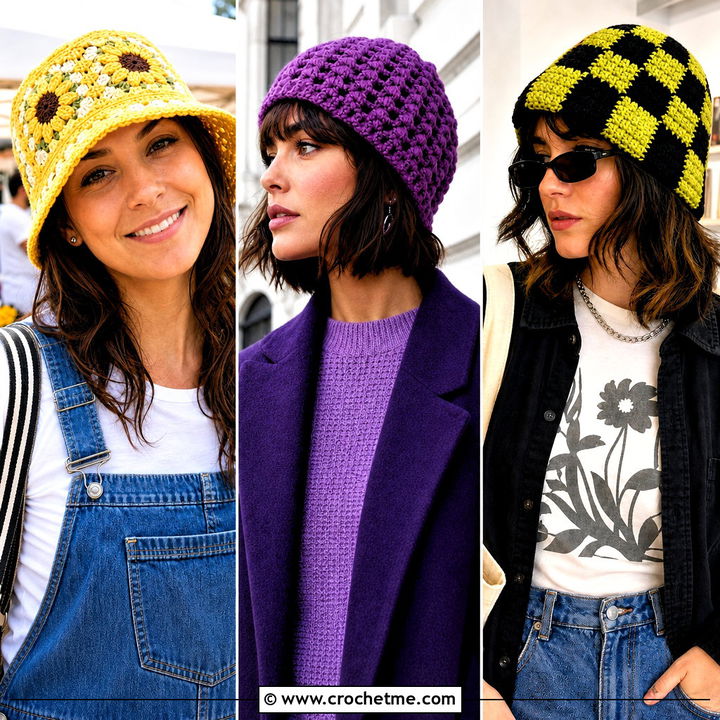 30 Crochet Granny Hat Outfit Ideas for Cozy Vintage Style