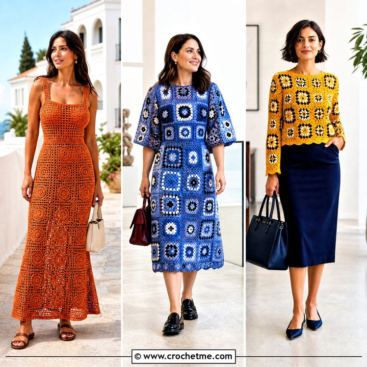 30 Crochet Granny Square Clothing and Outfit Ideas to Inspire