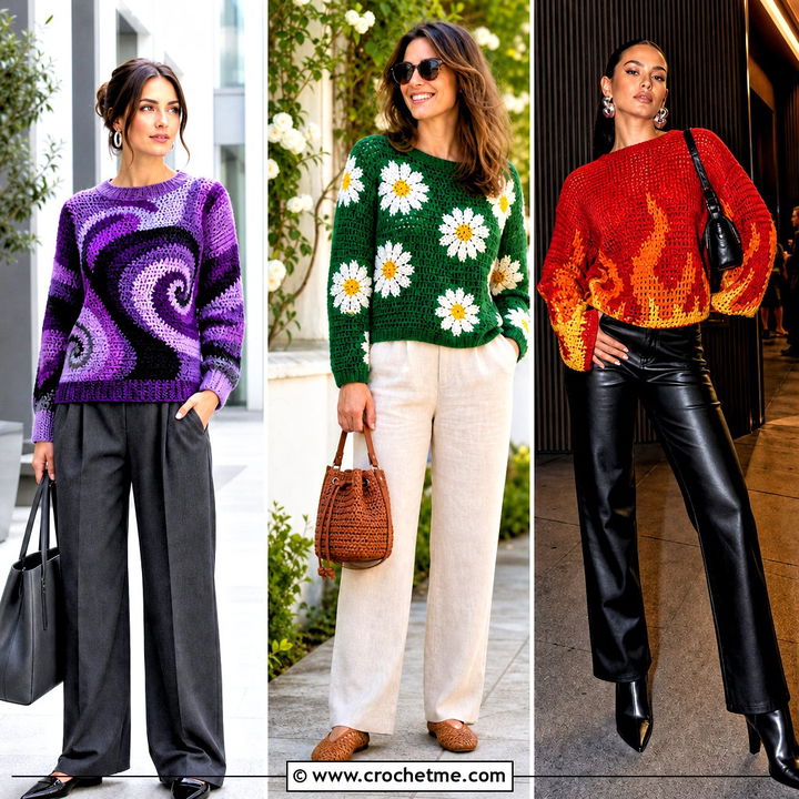 30 Crochet Graph Sweater Outfit Ideas You’ll Want to Try